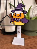 Candy Corn Witch Badge Reel – Spooky Cute Halloween ID Holder | Fun Nurse Badge Reel | 3D Printed Fall Magic